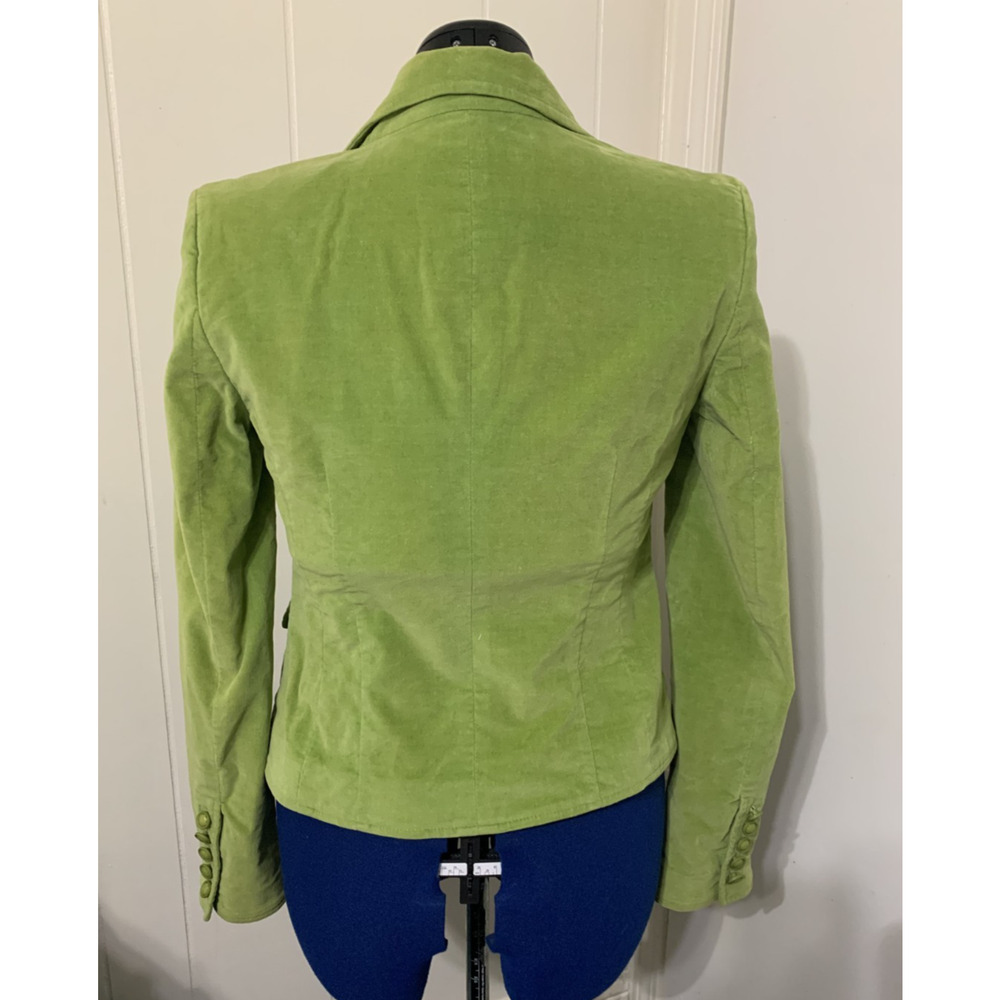 Caslon Women's Blazer Clover Green Velvet Size Medium Spring Career Easter - Picture 3 of 10